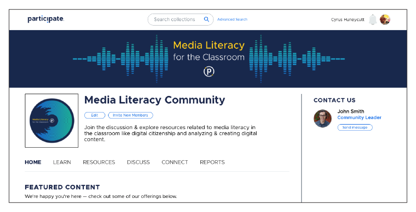 media lit landing page